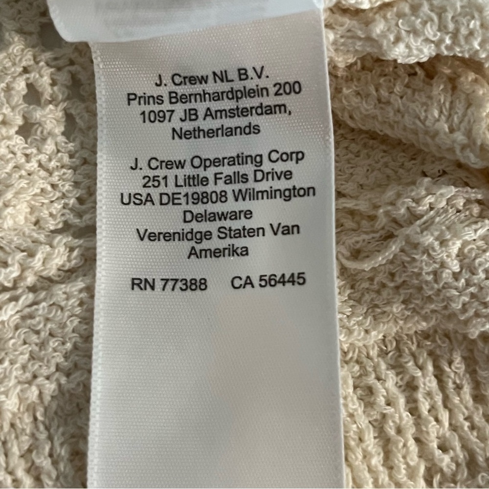 Madewell Scallop Trim Cream Knit Cropped Sweater XS - Picture 10 of 13